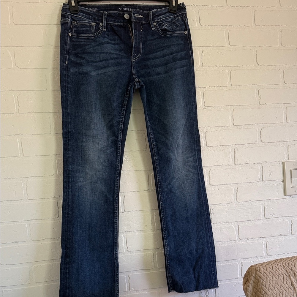 Vigoss Women's Dark Blue Straight Leg Jeans